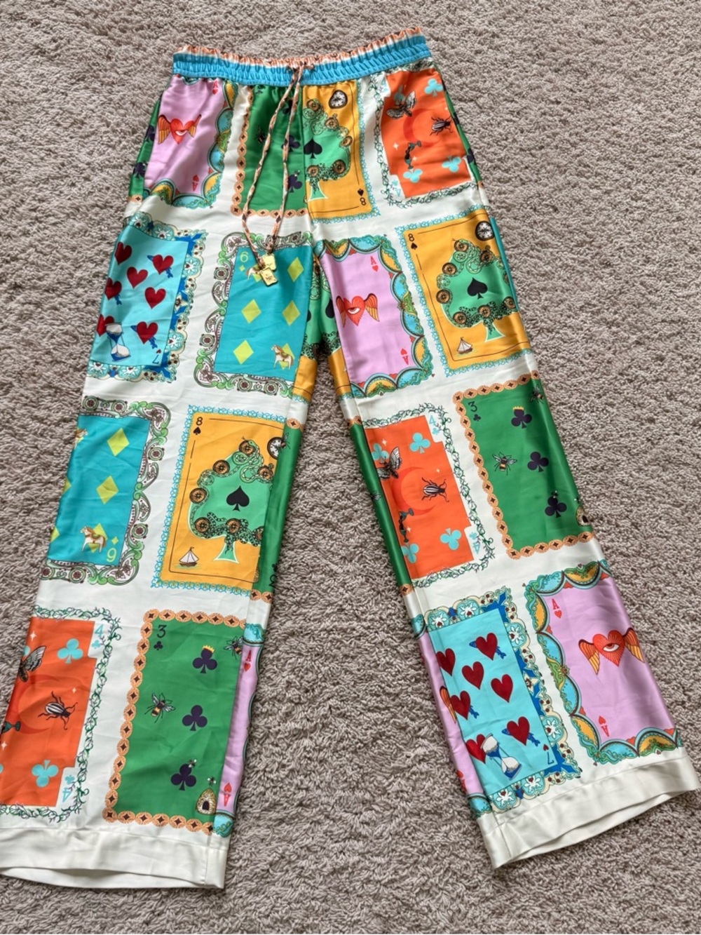 Joie Multi-Color Mahjong Print Pants